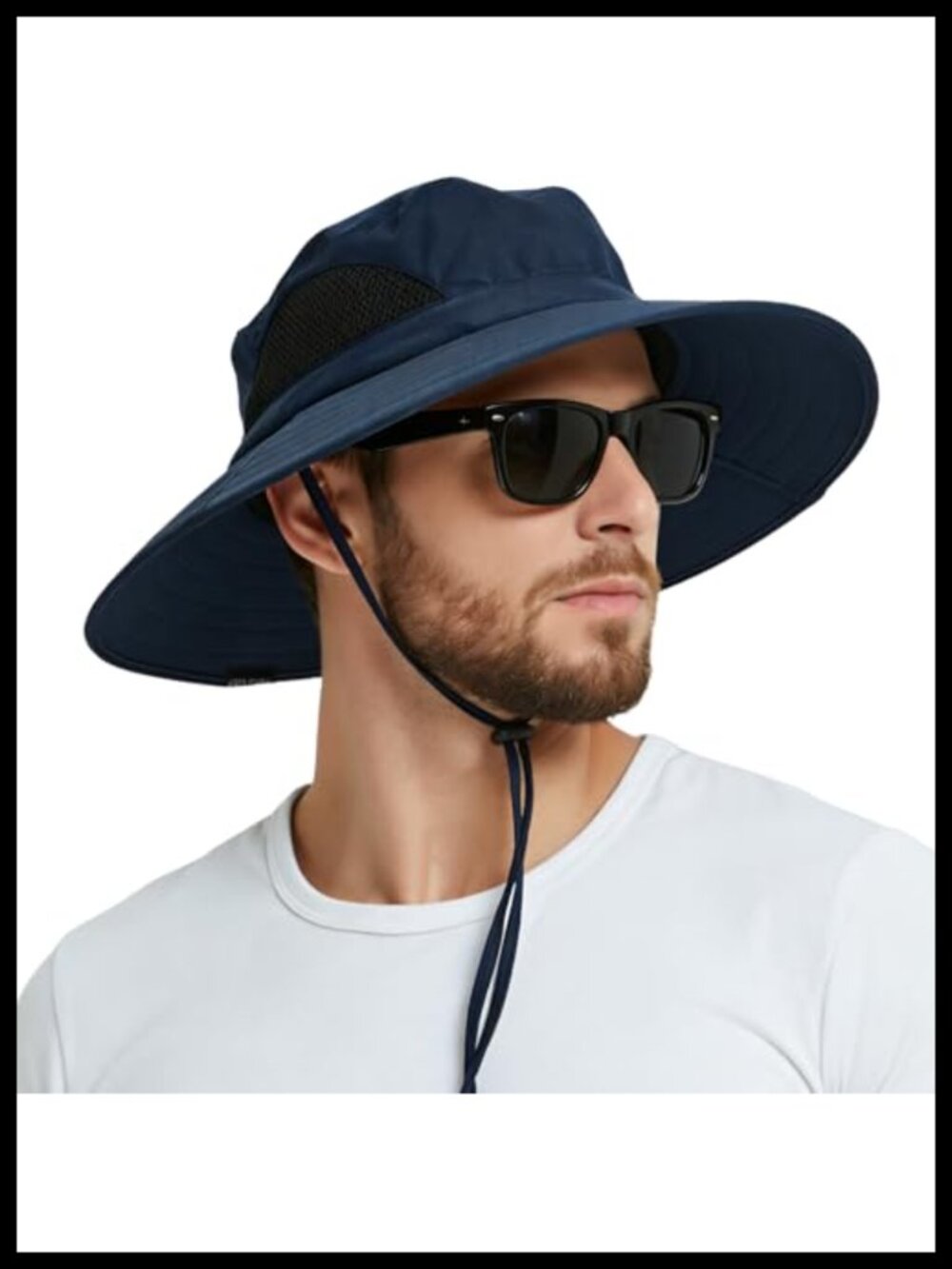Wide Brim Sun Bucket Hat Waterproof Boonie Hat Unisex UPF 50+ Packable